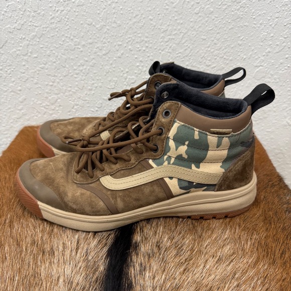 Vans Mens 9 UltraRange EXO Hi MTE Boots Nomad Camo Brown Scotchgard Gorp Hike